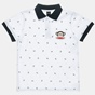 PAUL FRANK-Παιδική polo μπλούζα PAUL FRANK λευκή μπλε