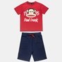 PAUL FRANK-Παιδικό σετ από t-shirt και βερμούδα PAUL FRANK κόκκινη μπλε