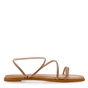 TSAKIRIS MALLAS-Γυναικεία flats πέδιλα TSAKIRIS MALLAS O41009741 ροζ χρυσά