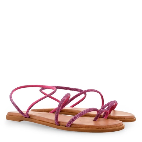 TSAKIRIS MALLAS-Γυναικεία flats πέδιλα TSAKIRIS MALLAS O41009741 φουξια