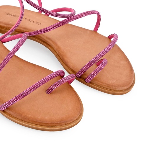 TSAKIRIS MALLAS-Γυναικεία flats πέδιλα TSAKIRIS MALLAS O41009741 φουξια