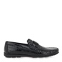 GIOVANNI MORELLI-Ανδρικά παπούτσια loafers GIOVANNI MORELLI P562A0941 μαύρα κροκό λουστρίνι