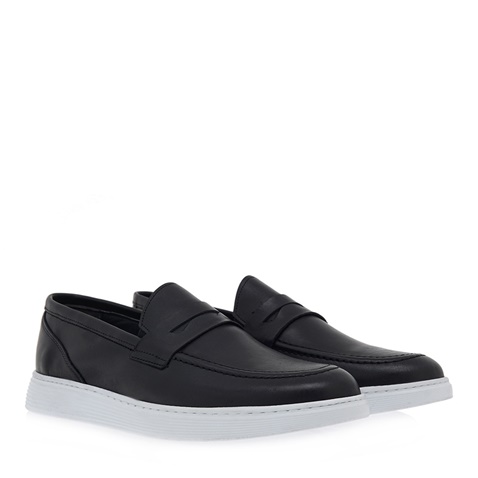 BNR-Ανδρικά παπούτσια loafers BNR P560A1031 μαύρα