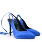 TSAKIRIS MALLAS-Γυναικείες σατέν γόβες slingback TSAKIRIS MALLAS O41009346 μπλε 