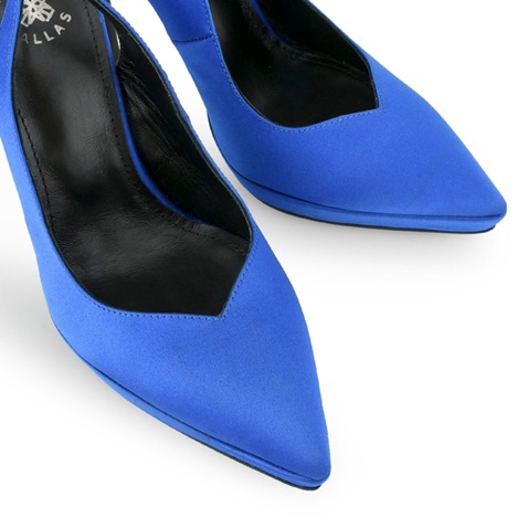 TSAKIRIS MALLAS-Γυναικείες σατέν γόβες slingback TSAKIRIS MALLAS O41009346 μπλε 