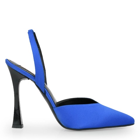 TSAKIRIS MALLAS-Γυναικείες γόβες slingback TSAKIRIS MALLAS O41009025 μπλε ηλεκτρίκ σατέν
