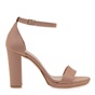 JK LONDON-Γυναικεία πέδιλα JK LONDON Q40965016 μπεζ nude σατέν