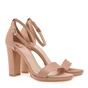 JK LONDON-Γυναικεία πέδιλα JK LONDON Q40965016 μπεζ nude σατέν