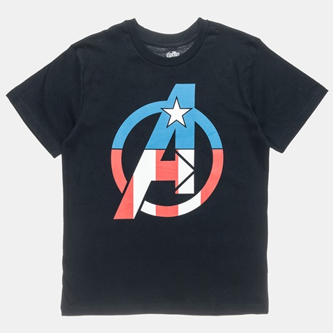 DISNEY-Παιδικό σετ πιτζάμας DISNEY Marvel Avengers μαύρο γκρι
