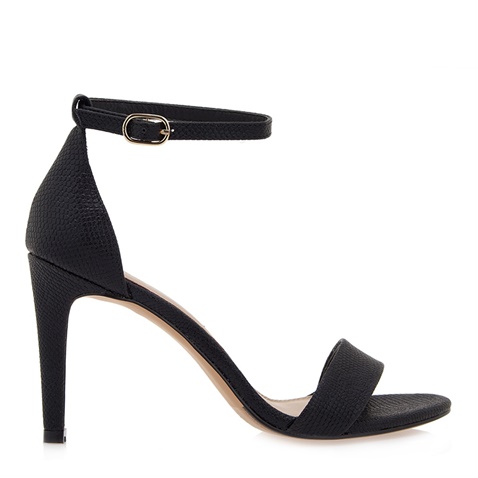 JK LONDON-Γυναικεία πέδιλα JK LONDON Q492A9835 μαύρα snakeskin