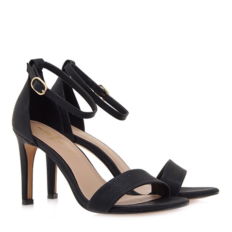 JK LONDON-Γυναικεία πέδιλα JK LONDON Q492A9835 μαύρα snakeskin