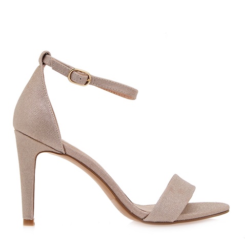 JK LONDON-Γυναικεία πέδιλα JK LONDON Q492A9835 πλατινέ με glitter
