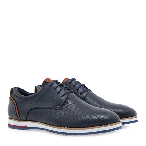 JK LONDON-Ανδρικά casual δετά παπούτσια JK LONDON Q592A6621 μπλε ταμπά