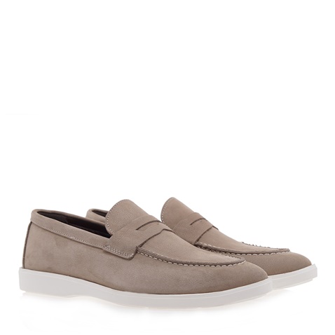 OZIYS-Ανδρικά loafers OZIYS P560A3012 πούρο nubuck