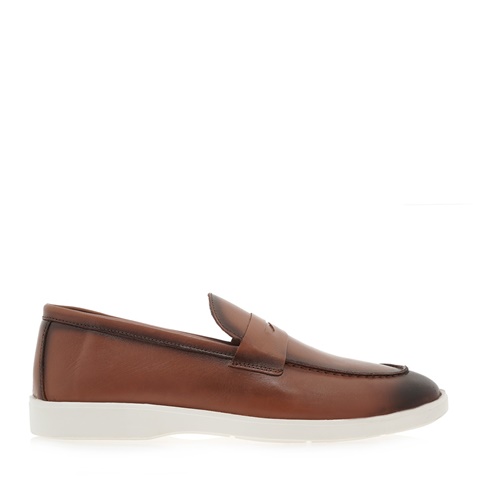 OZIYS-Ανδρικά loafers OZIYS P560A3012 καφέ ταμπά