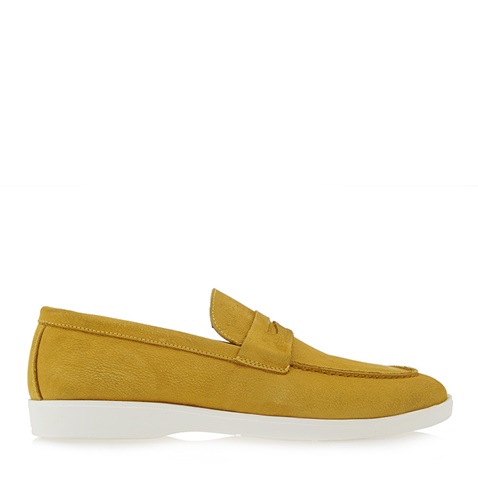 OZIYS-Ανδρικά loafers OZIYS P560A3012 κίτρινα nubuck