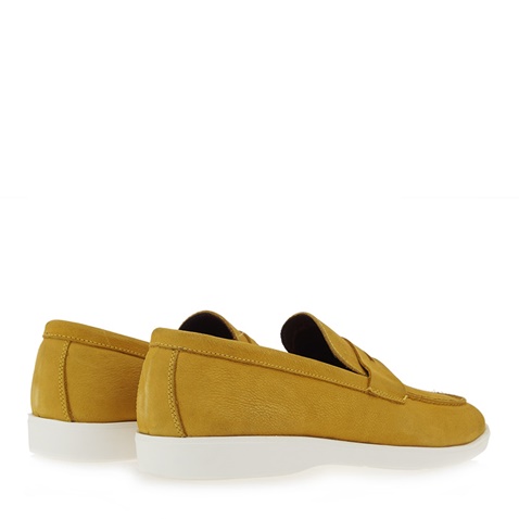 OZIYS-Ανδρικά loafers OZIYS P560A3012 κίτρινα nubuck