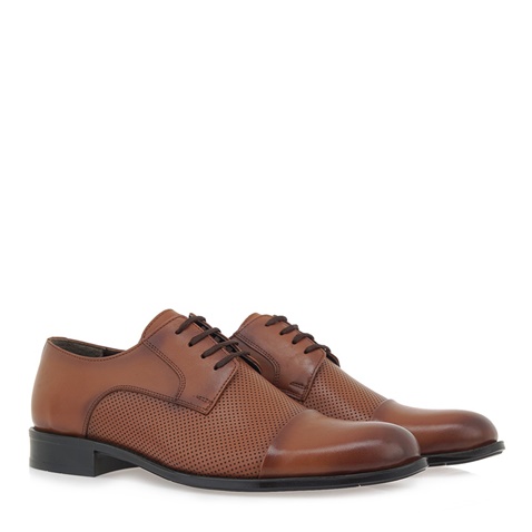 TARDELLI-Ανδρικά δετά evening παπούτσια TARDELLI P560A3442 καφέ ταμπά