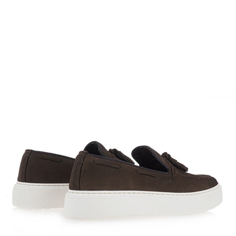 OZIYS-Ανδρικά loafers OZIYS Q560A6012 καφέ nubuck