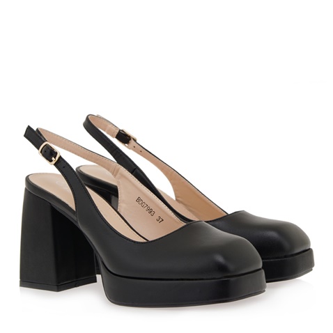 LA BOTTINE-Γυναικείες slingback γόβες LA BOTTINE Q419X9935 μαύρες