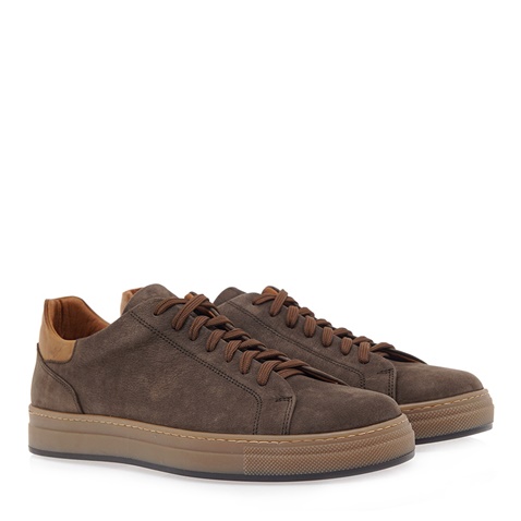 COMMANCHERO-Ανδρικά δετά casual παπούτσια COMMANCHERO P51852621 καφέ nubuck