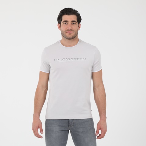 NAVY & GREEN-Ανδρικό t-shirt NAVY & GREEN γκρι ice