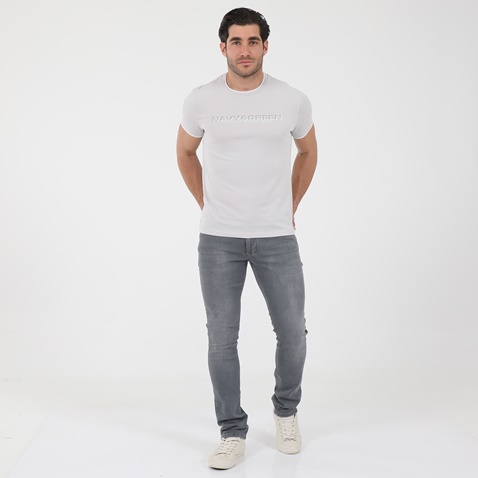 NAVY & GREEN-Ανδρικό t-shirt NAVY & GREEN γκρι ice
