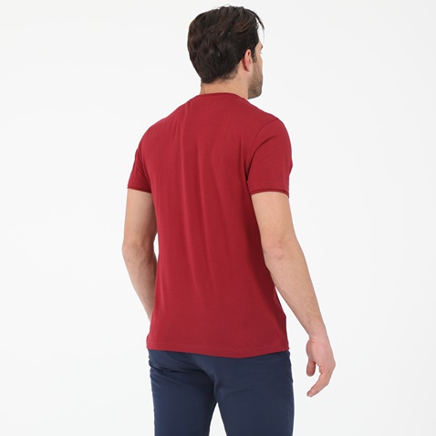 NAVY & GREEN-Ανδρικό t-shirt NAVY & GREEN κόκκινο