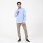 NAVY & GREEN-Ανδρικό πουκάμισο NAVY & GREEN FIT LINE μπλε καφέ