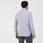 NAVY & GREEN-Ανδρικό πουκάμισο NAVY & GREEN COMFORT FIT μπλε λευκό ριγέ