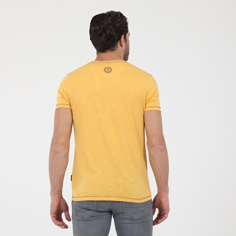 NAVY & GREEN-Ανδρικό t-shirt NAVY & GREEN κίτρινο