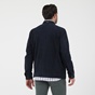 NAVY & GREEN-Ανδρικό δερμάτινο jacket NAVY & GREEN μπλε