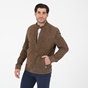 NAVY & GREEN-Ανδρικό δερμάτινο jacket NAVY & GREEN χακί