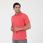 NAVY & GREEN-Ανδρική polo μπλούζα NAVY & GREEN κοραλί