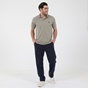 NAVY & GREEN-Ανδρική polo μπλούζα NAVY & GREEN μπεζ