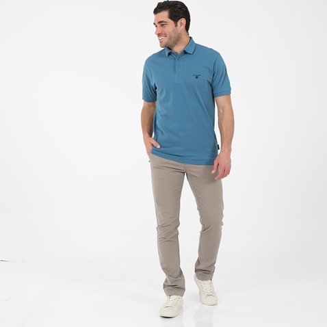 NAVY & GREEN-Ανδρική polo μπλούζα NAVY & GREEN μπλε