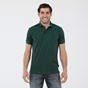 NAVY & GREEN-Ανδρική polo μπλούζα NAVY & GREEN CUSTOM FIT πράσινη
