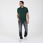 NAVY & GREEN-Ανδρική polo μπλούζα NAVY & GREEN CUSTOM FIT πράσινη