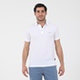 NAVY & GREEN-Ανδρική polo μπλούζα NAVY & GREEN λευκή