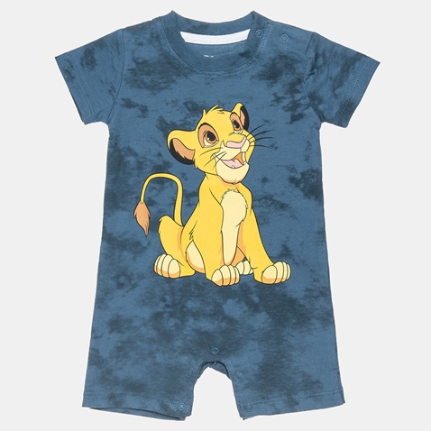 DISNEY-Βρεφικό φορμάκι σορτς Disney Lion King Simba μπλε