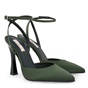 TSAKIRIS MALLAS-Γυναικείες γόβες slingback TSAKIRIS MALLAS O41008055 χακί σατέν