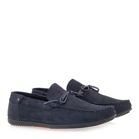 JK LONDON-Ανδρικά παπούτσια loafers JK LONDON Q528B5031 μπλε nubuck