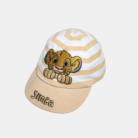 DISNEY-Παιδικό καπέλο jockey Disney 20435 SIMBA λευκό μπεζ