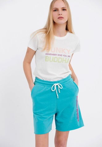 FUNKY BUDDHA-Γυναικεία αθλητική βερμούδα FUNKY BUDDHA μπλε
