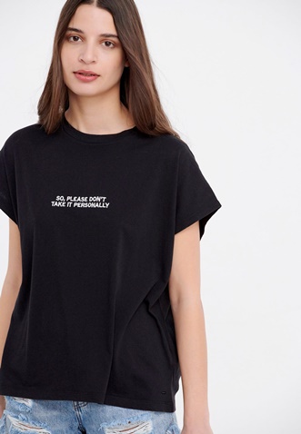 FUNKY BUDDHA-Γυναικείο t-shirt FUNKY BUDDHA μαύρο
