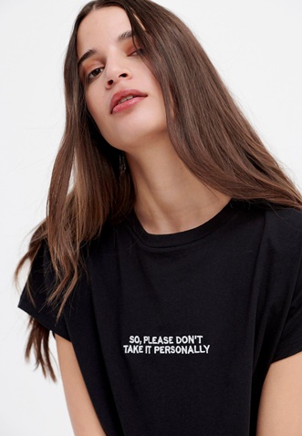 FUNKY BUDDHA-Γυναικείο t-shirt FUNKY BUDDHA μαύρο