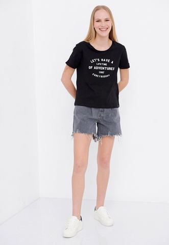 FUNKY BUDDHA-Γυναικείο t-shirt FUNKY BUDDHA μαύρο