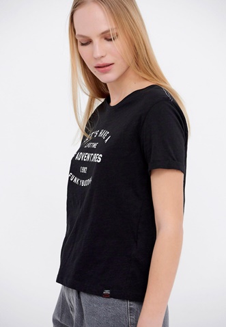 FUNKY BUDDHA-Γυναικείο t-shirt FUNKY BUDDHA μαύρο