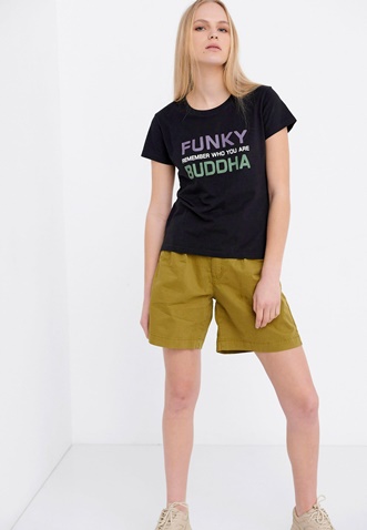 FUNKY BUDDHA-Γυναικείο t-shirt FUNKY BUDDHA μαύρο