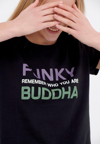 FUNKY BUDDHA-Γυναικείο t-shirt FUNKY BUDDHA μαύρο